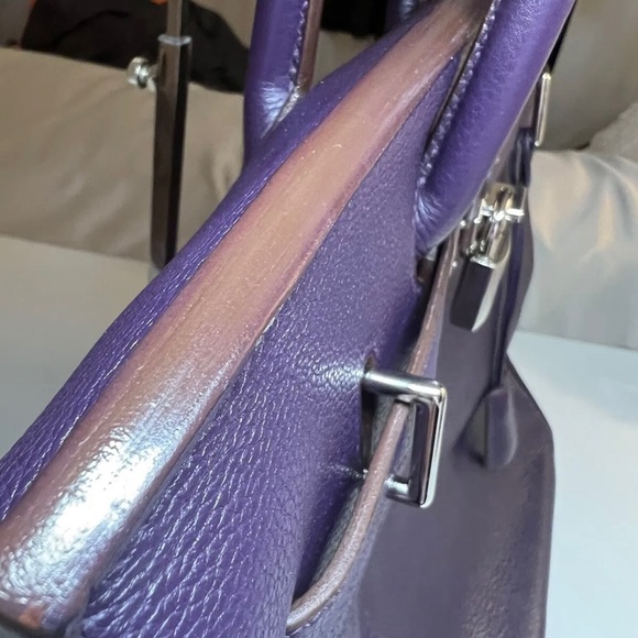 Hermès BIRKIN HAC 40 Rare Palladium HW CLEMENCE RAISIN L STAMP08 - Picture 8 of 14